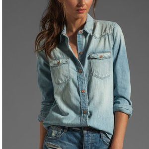 Destroyed Denim Shirt